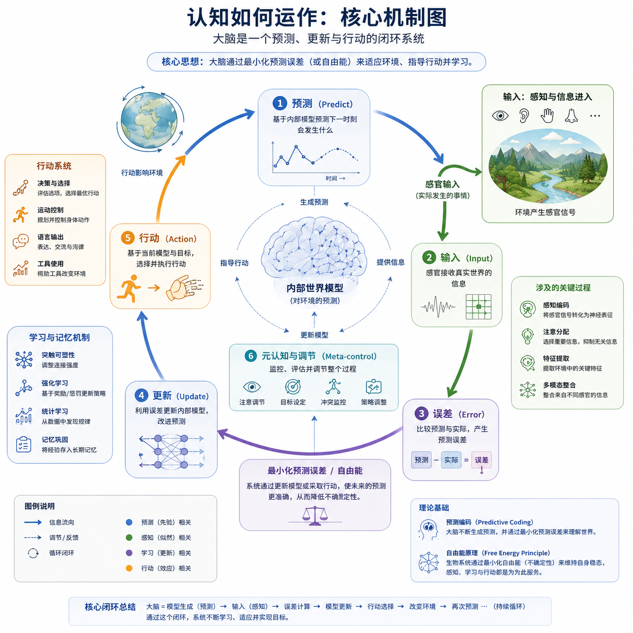 认知如何运作：核心机制图