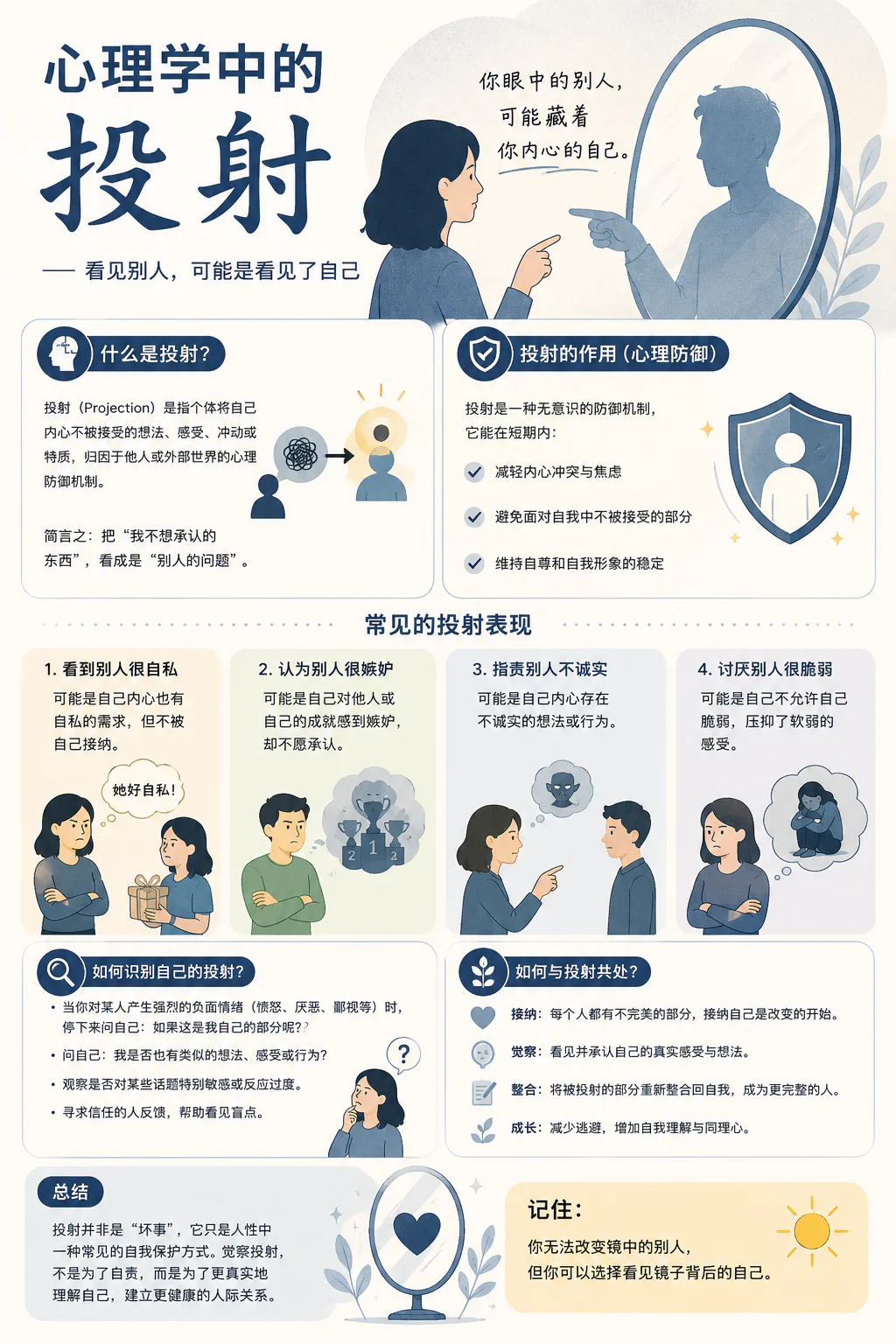 心理学中的投射信息图